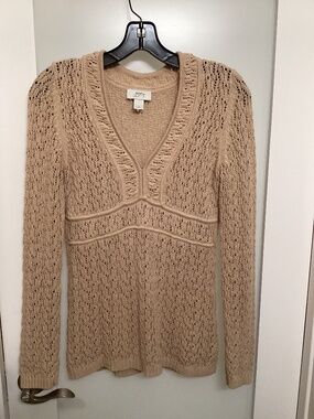 LOFT sweater, small, beige